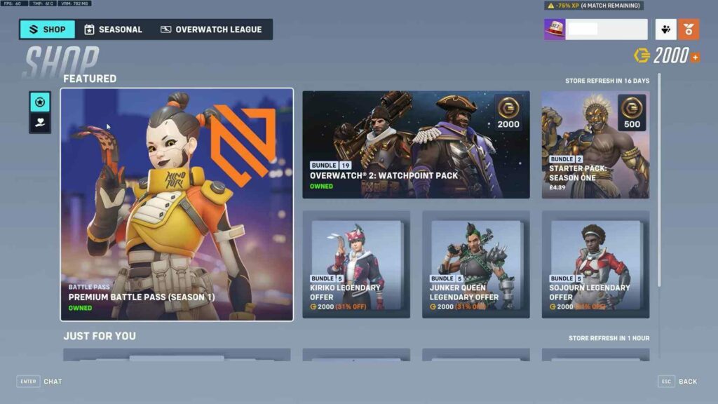 Overwatch 2: How to Get Overwatch Coin?, How long it takes to buy premium battle pass, Overwatch coin