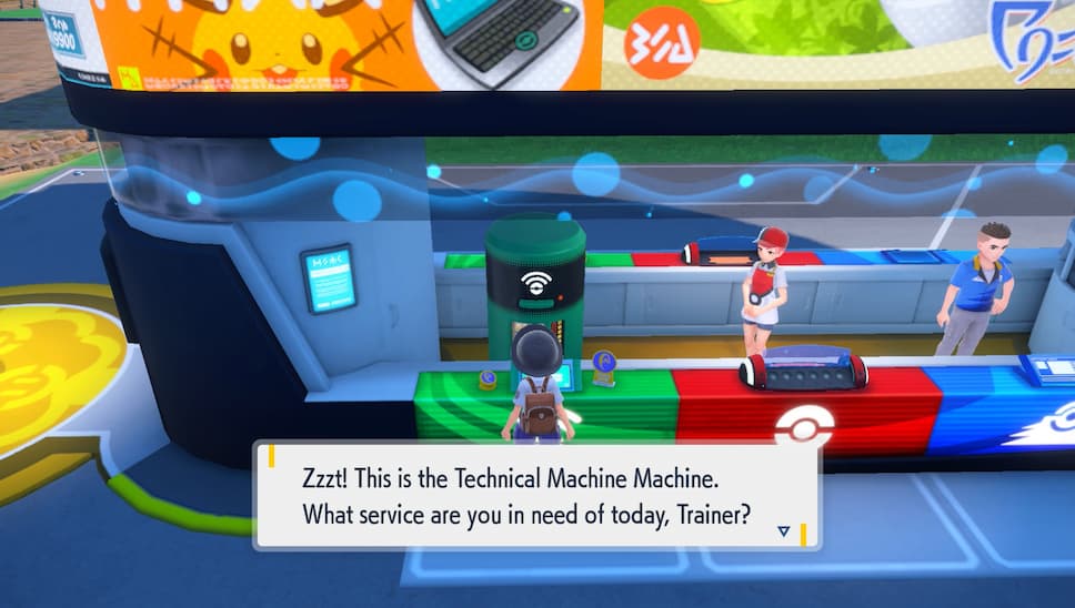 TM machine in Pokemon centre