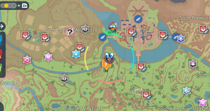pokemon scarlet violet map,south province area four