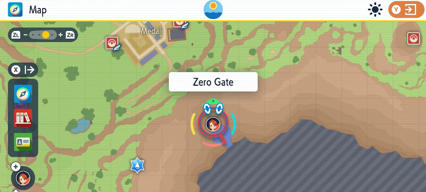 pokemon scarlet and violet map,area zero