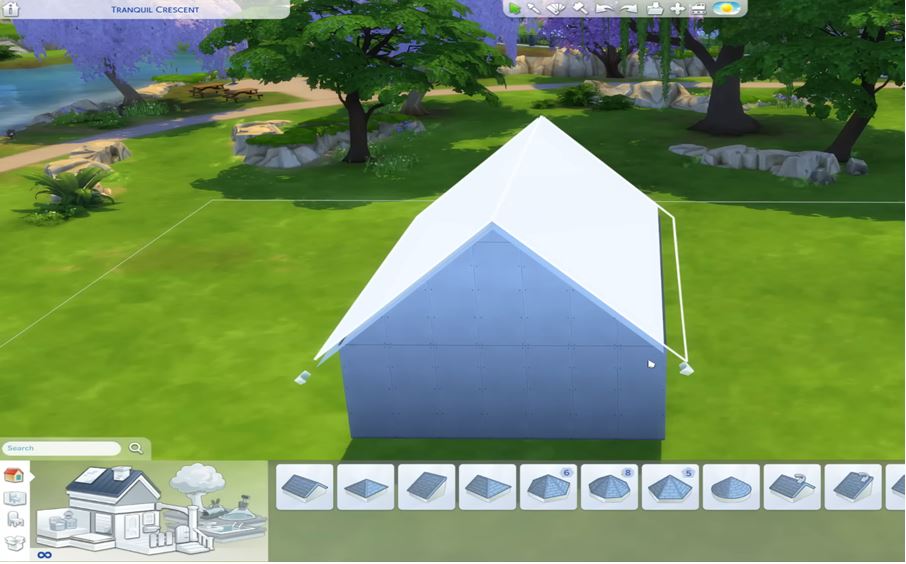 the sims 4 adjust roof