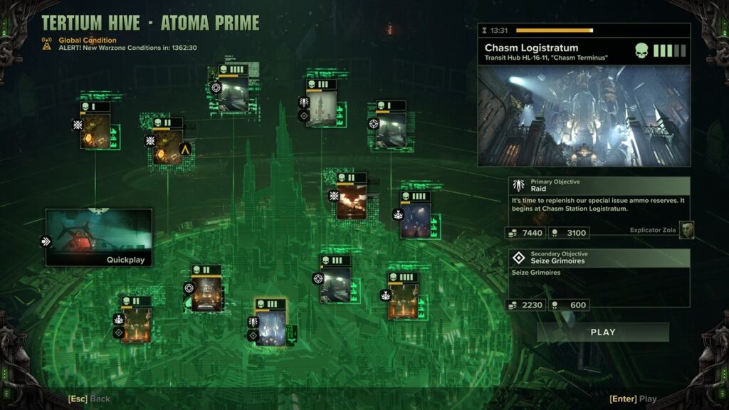 Warhammer 40k Darktide All maps and mission guide