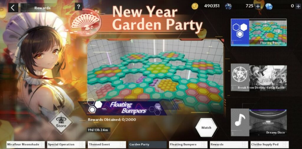 Tower of fantasy new year garden party event